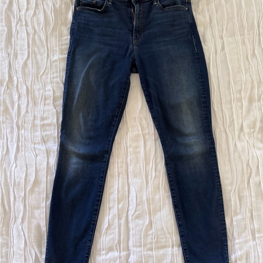 MOTHER Dark Blue Skinny Jeans